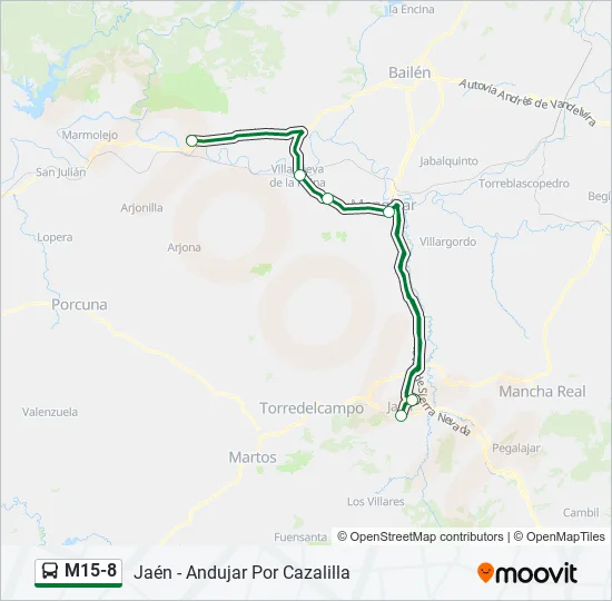 M15-8 Bus Line Map