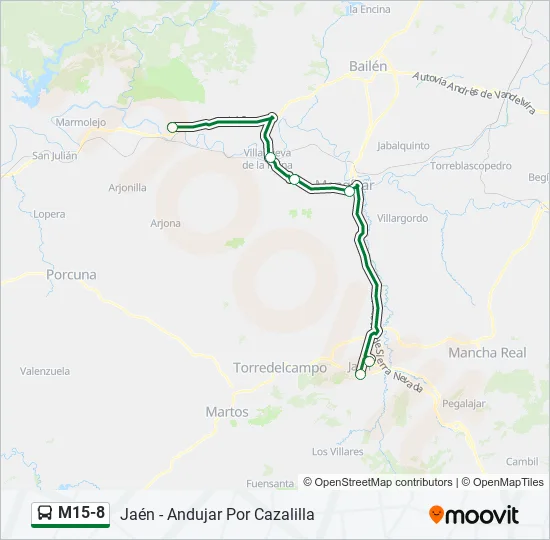 M15-8 Bus Line Map