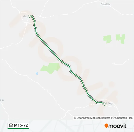 M15-72 Bus Line Map