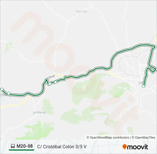 M20-08 Bus Line Map