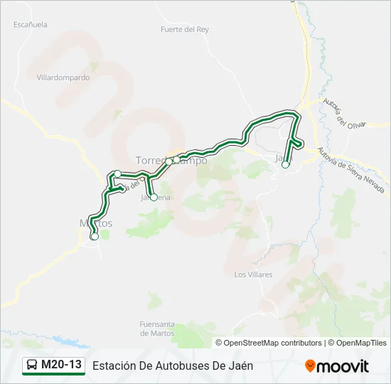 M20-13 Bus Line Map