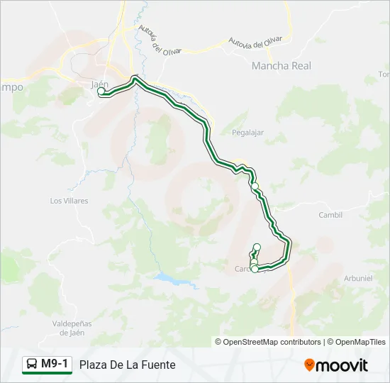 M9-1 Bus Line Map