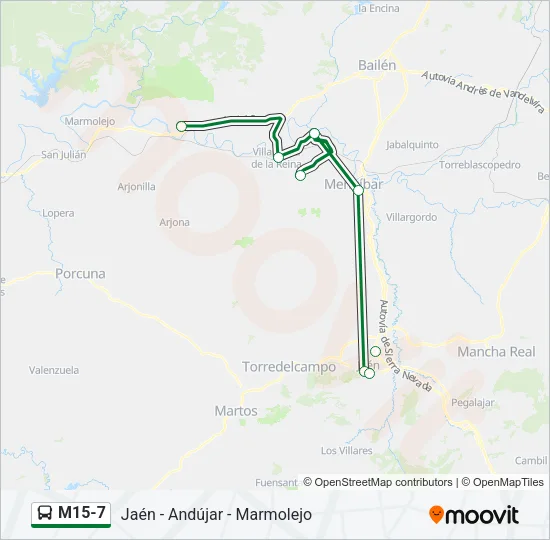 M15-7 Bus Line Map