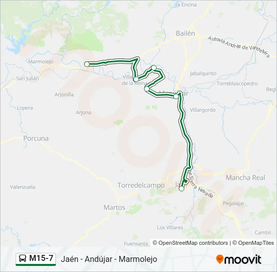 M15-7 Bus Line Map