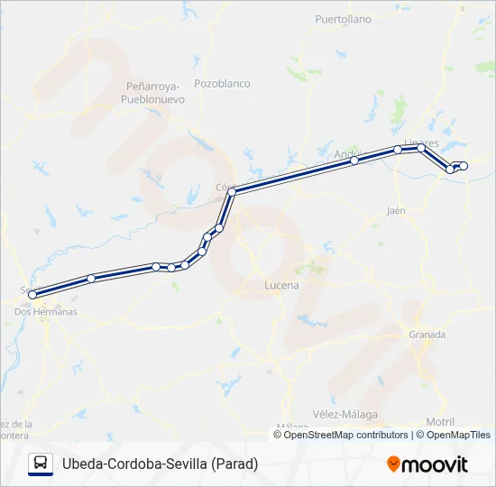 UBCOSE P Route: Schedules, Stops & Maps - Ubeda‎→Sevilla (Plaza De ...