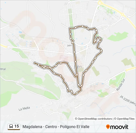 15 Bus Line Map