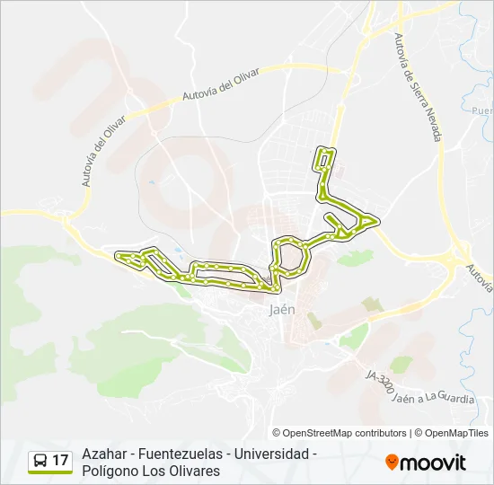 17 Bus Line Map