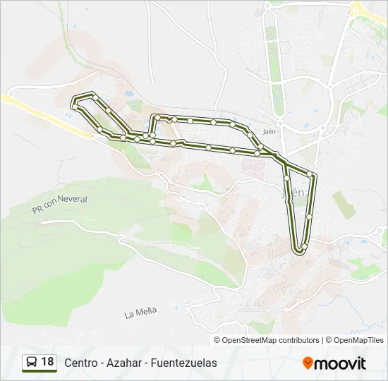 18 Bus Line Map