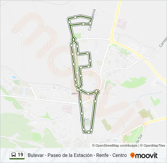 19 Bus Line Map
