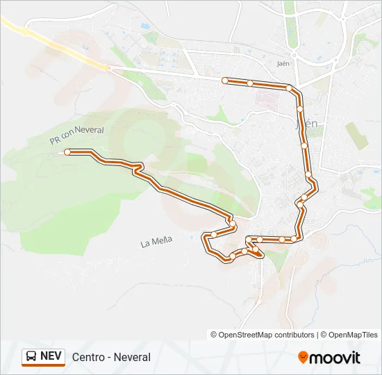NEV Bus Line Map
