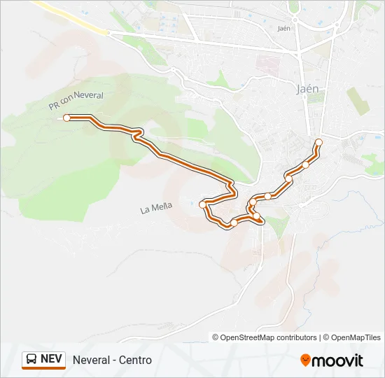 NEV Bus Line Map