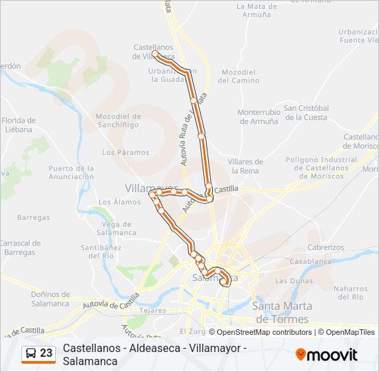 Mapa de 23 de autobús