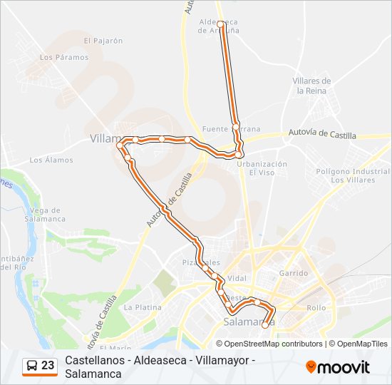 Mapa de 23 de autobús