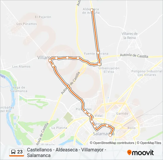 23 Bus Line Map