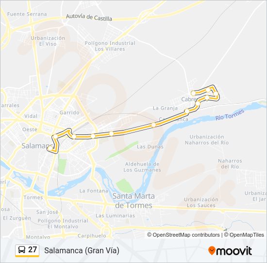 Mapa de 27 de autobús