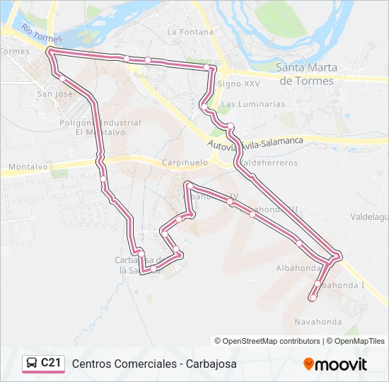 C21 Bus Line Map