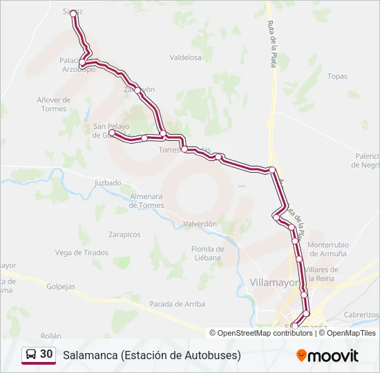 30 Bus Line Map
