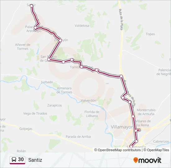 30 Bus Line Map