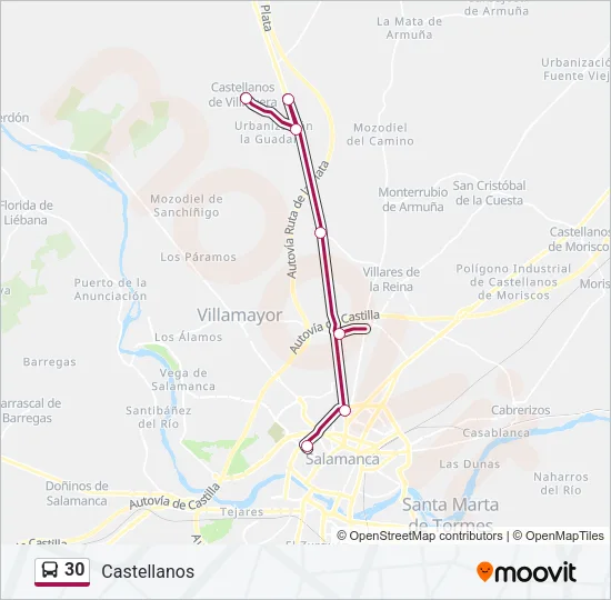 30 Bus Line Map