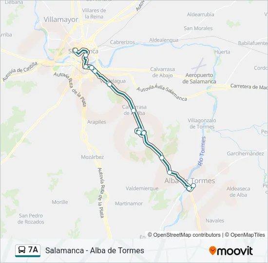 7A Bus Line Map