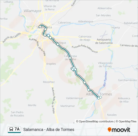 7A Bus Line Map