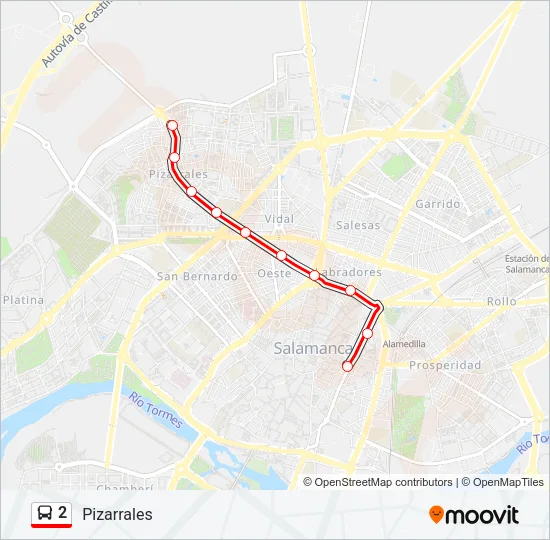 2 Bus Line Map