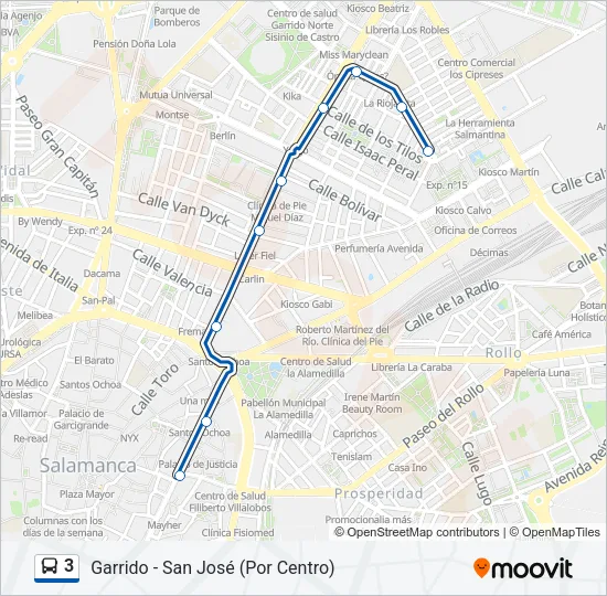3 Bus Line Map