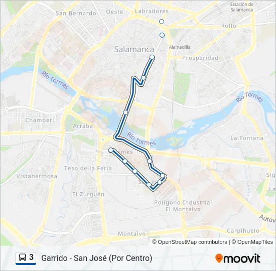 3 Bus Line Map