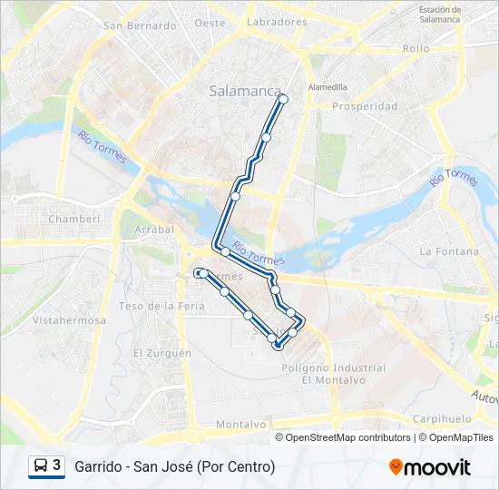 3 Bus Line Map