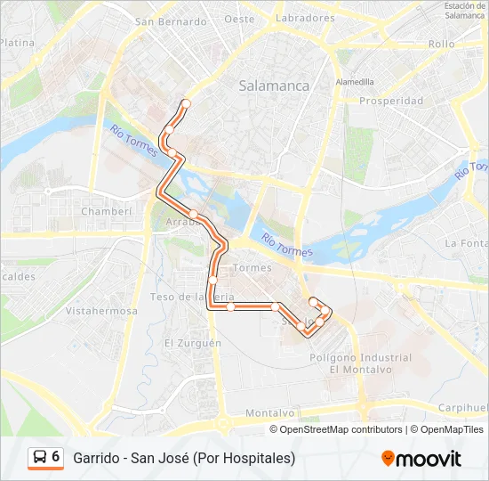 6 Bus Line Map