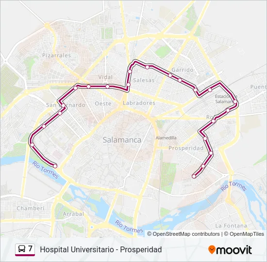 7 Bus Line Map