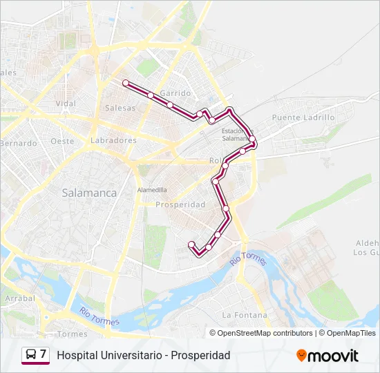 7 Bus Line Map