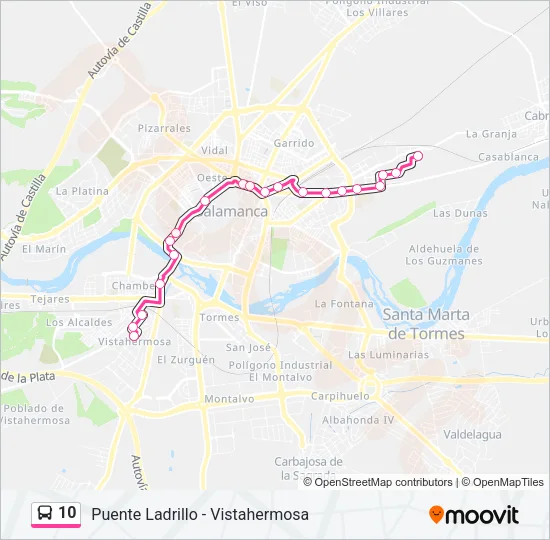 10 Bus Line Map