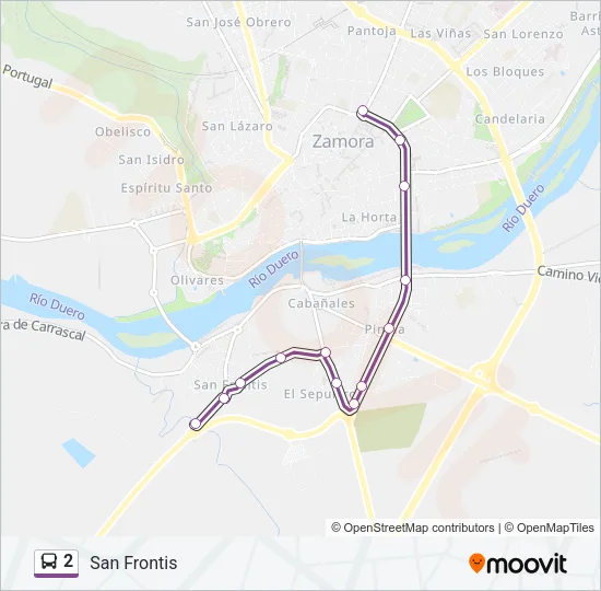 2 Bus Line Map