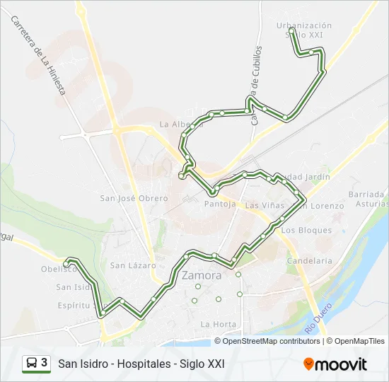 3 Bus Line Map