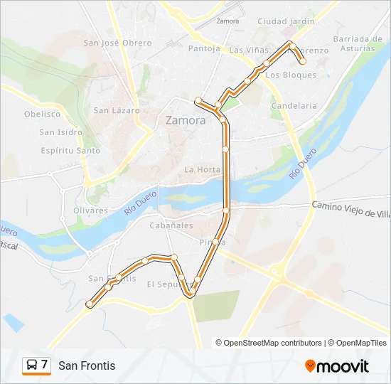 7 Bus Line Map