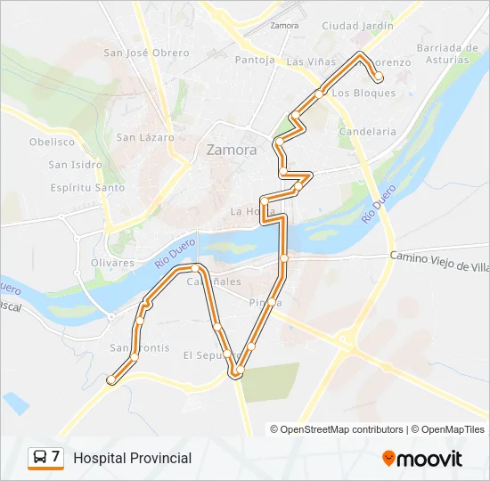 7 Bus Line Map