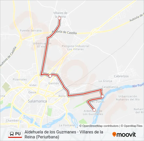 PU Bus Line Map