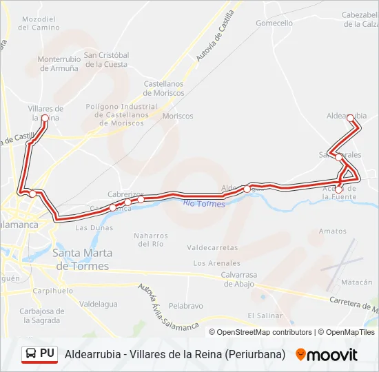 PU Bus Line Map