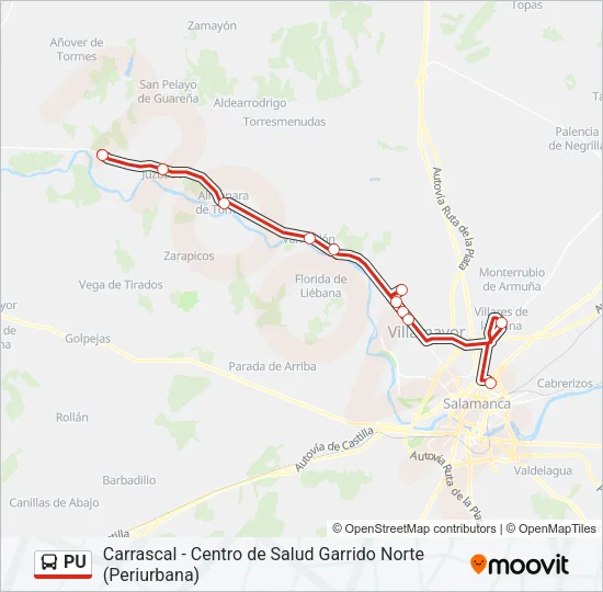 PU Bus Line Map
