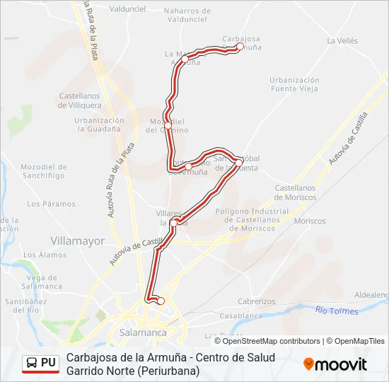 PU Bus Line Map