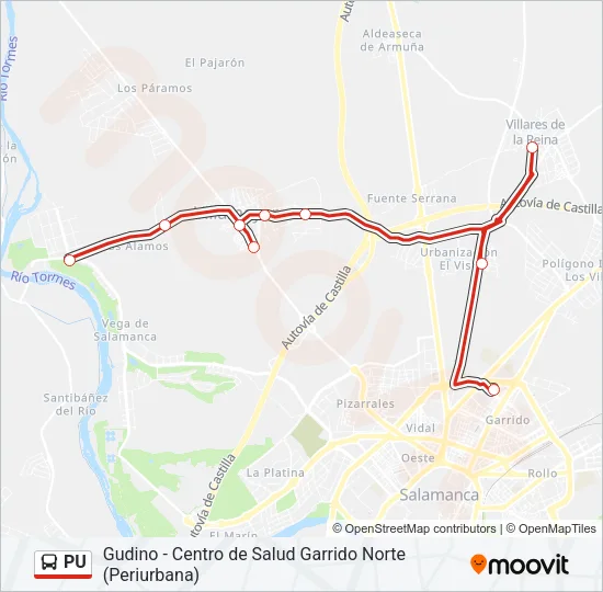 PU Bus Line Map