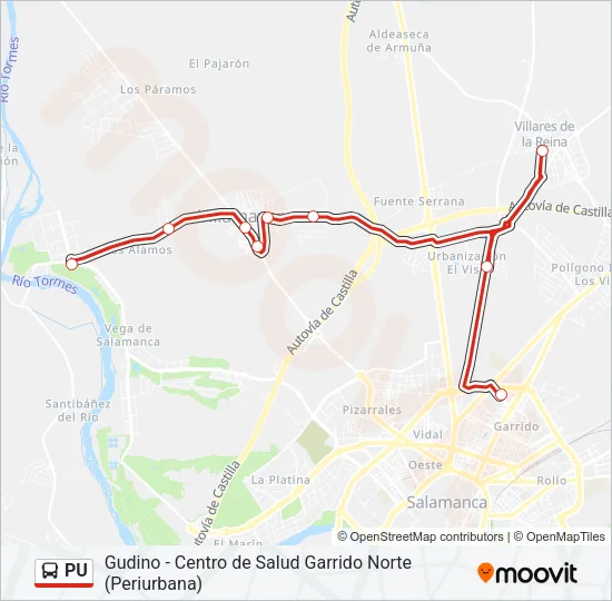 PU Bus Line Map