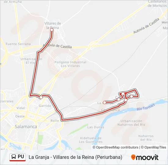PU Bus Line Map