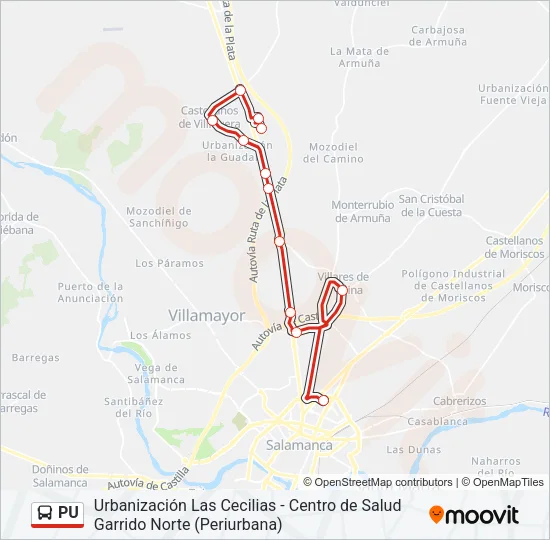 PU Bus Line Map
