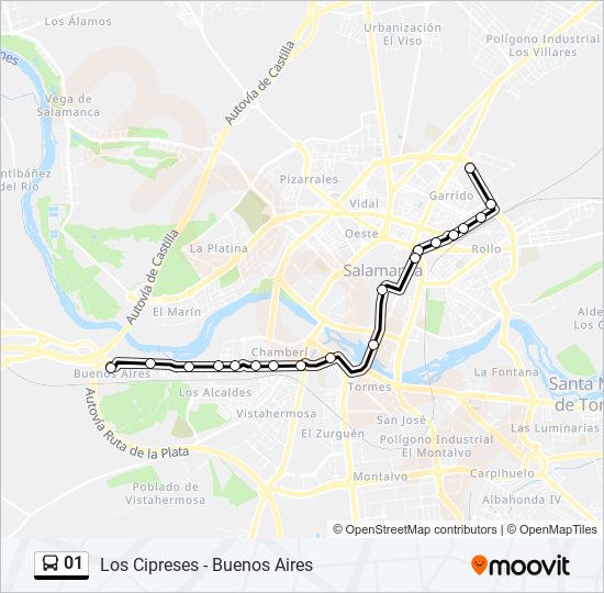 01 bus Line Map