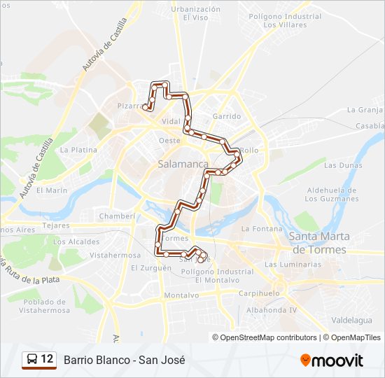 12 bus Line Map