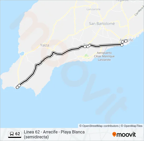 62 Bus Line Map