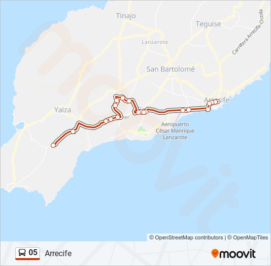 Mapa de 05 de autobús