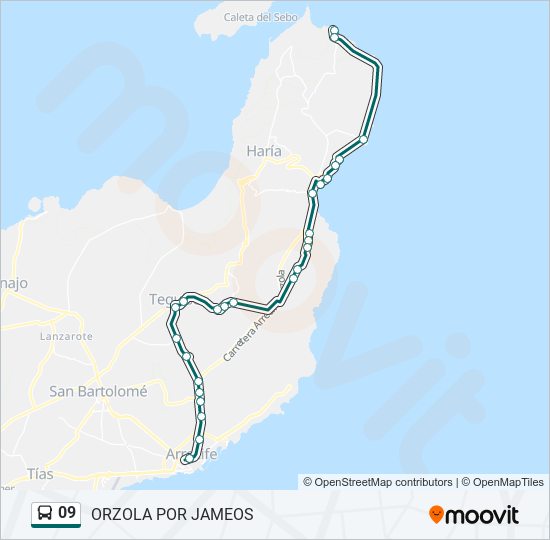 09 bus Mapa de línia